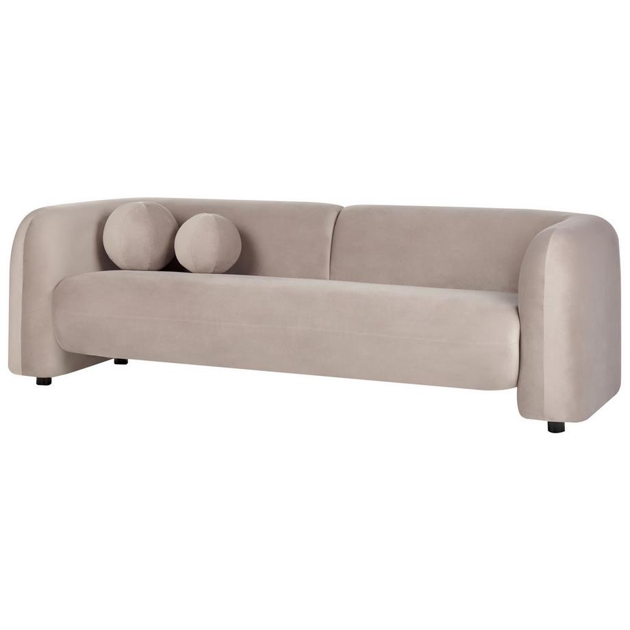 Beliani 4-Sitzer-Wohnzimmer Set aus Samtstoff  LEIREN  