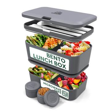 Bento Box Nestable L carbone gris
