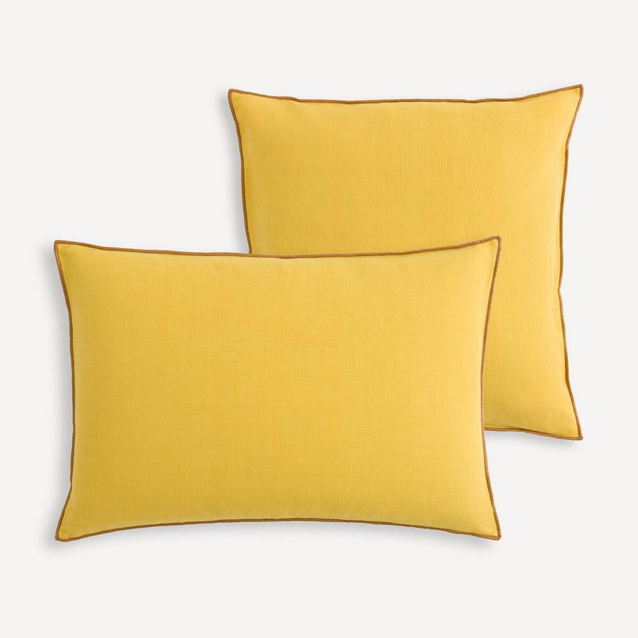 La Redoute Intérieurs Housse de coussin unie lin/coton  