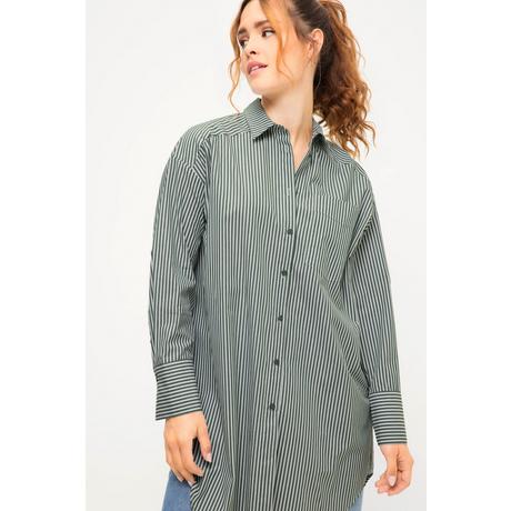 Studio Untold  Camicia dal taglio oversize con righe, collo da camicia, applicazione e maniche lunghe 