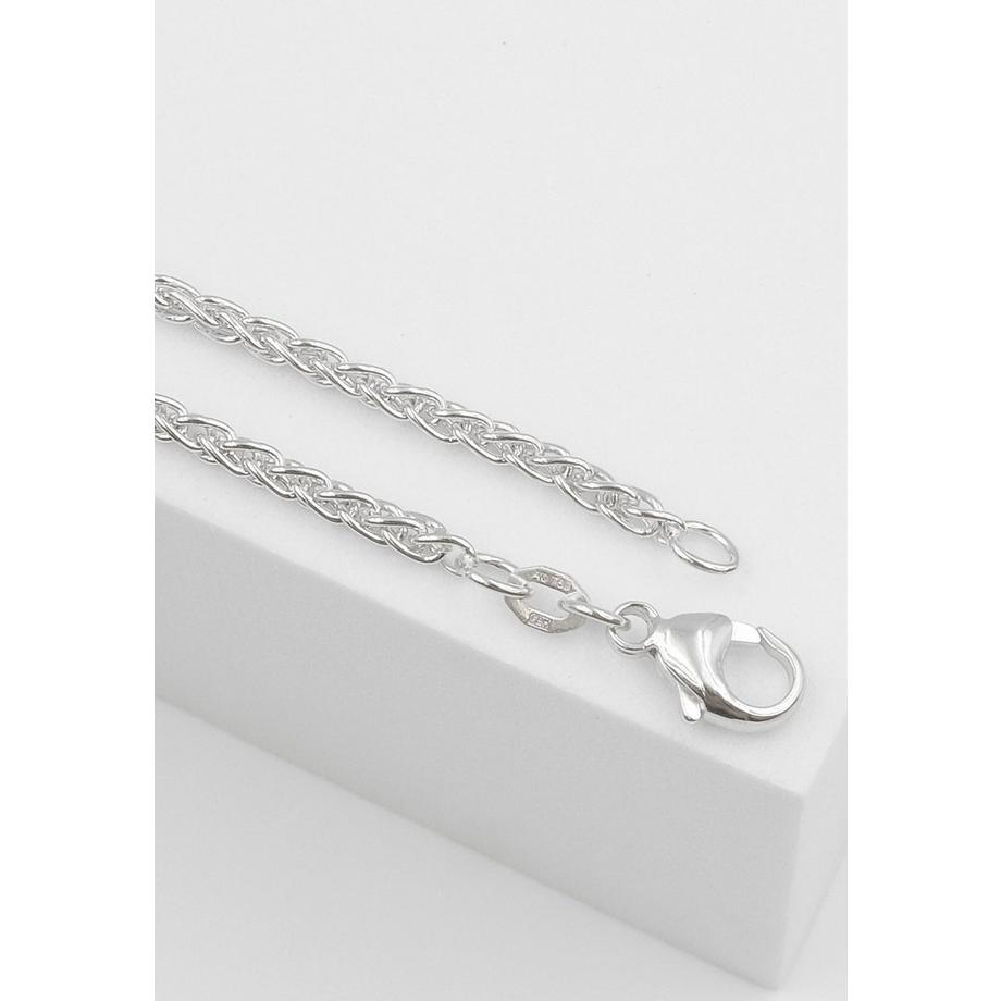 MUAU Schmuck  Collier palmier or blanc 750, 2.5mm, 50cm 