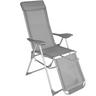 Tectake Set di 2 sedie pieghevoli Jana in alluminio con poggiatesta e poggiapiedi  