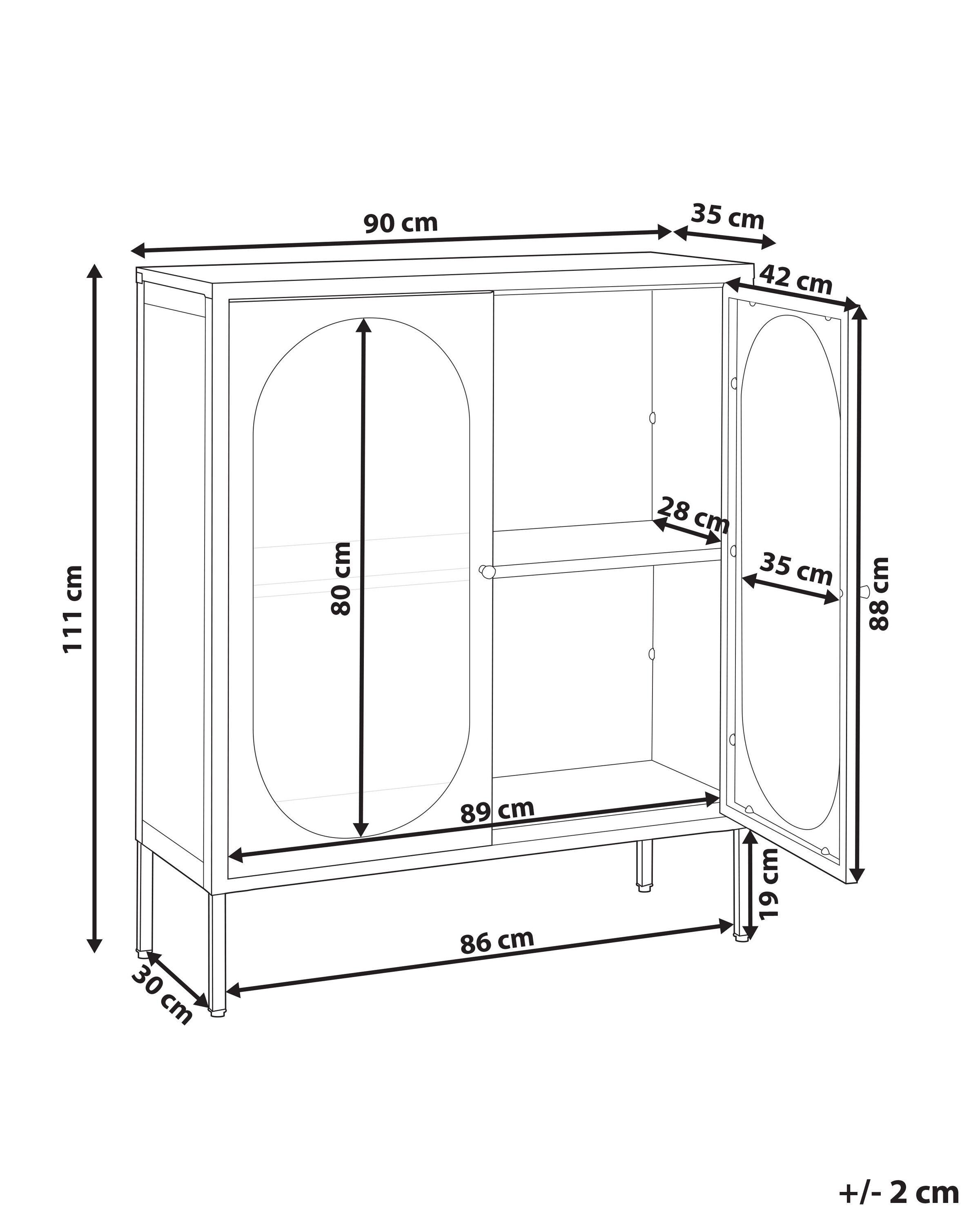 Beliani Vitrine aus Stahl Modern SARRE  