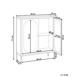 Beliani Vitrine aus Stahl Modern SARRE  