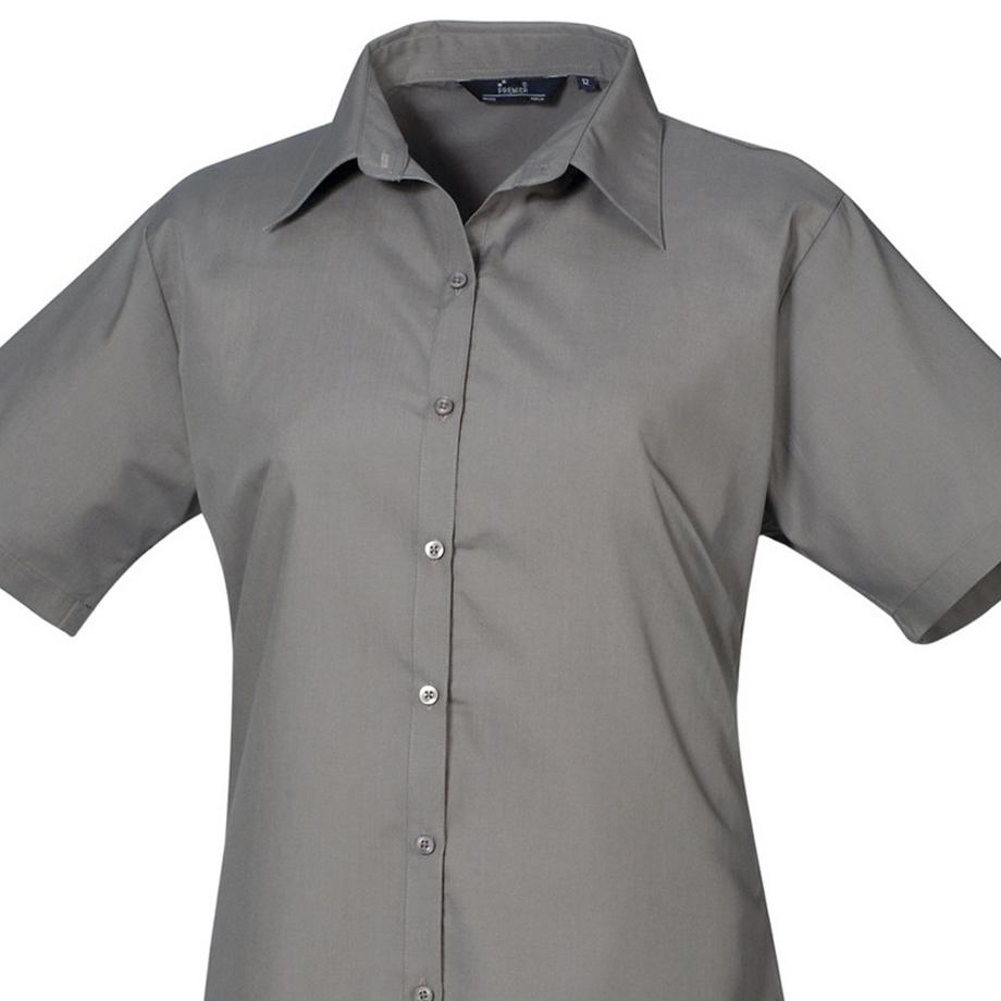PREMIER Chemisier Popeline Manches Courtes Chemise de Travail  