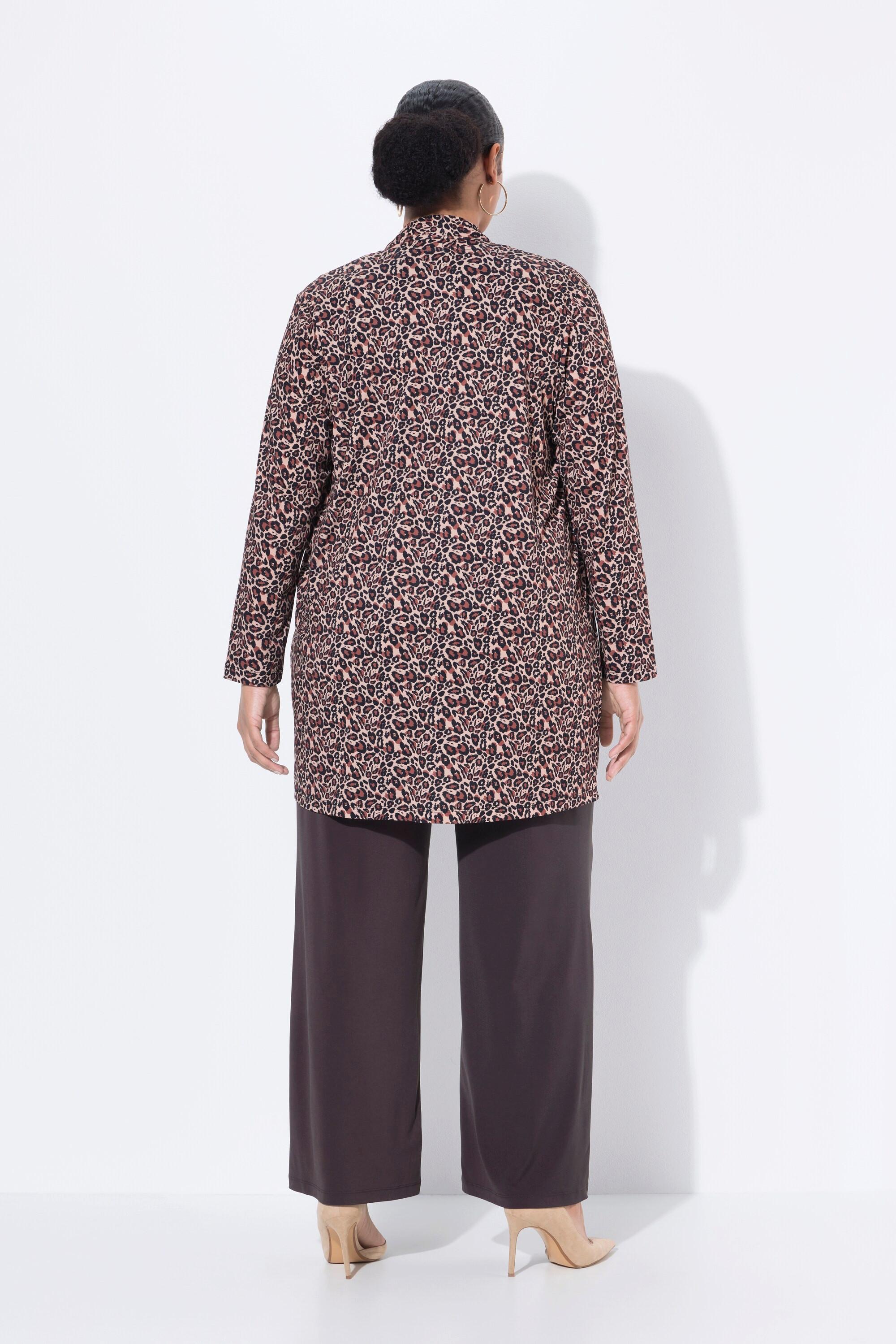 Ulla Popken Jerseyjacke V-Ausschnitt Langarm  