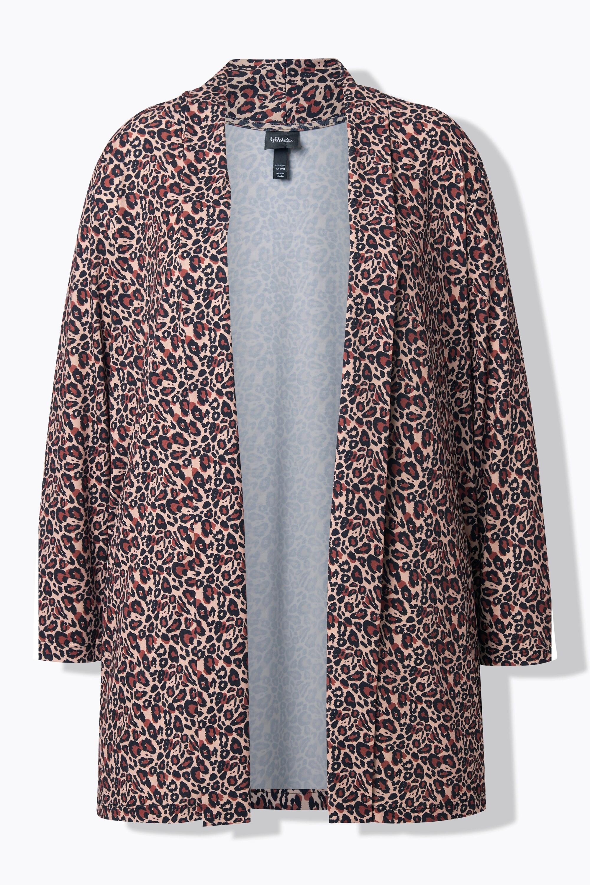 Ulla Popken Jerseyjacke V-Ausschnitt Langarm  