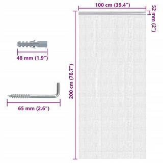 VidaXL  Moustiquaire de porte à chaîne aluminium 