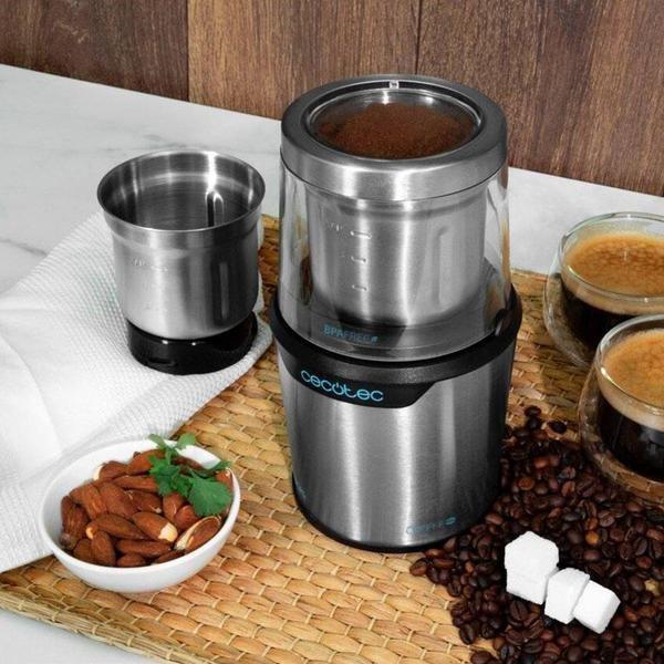 eStore Kaffeemühle und Mixer aus Edelstahl - 90 g  