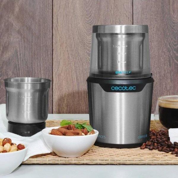 eStore Kaffeemühle und Mixer aus Edelstahl - 90 g  