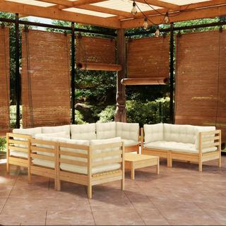 VidaXL Salon de jardin bois  