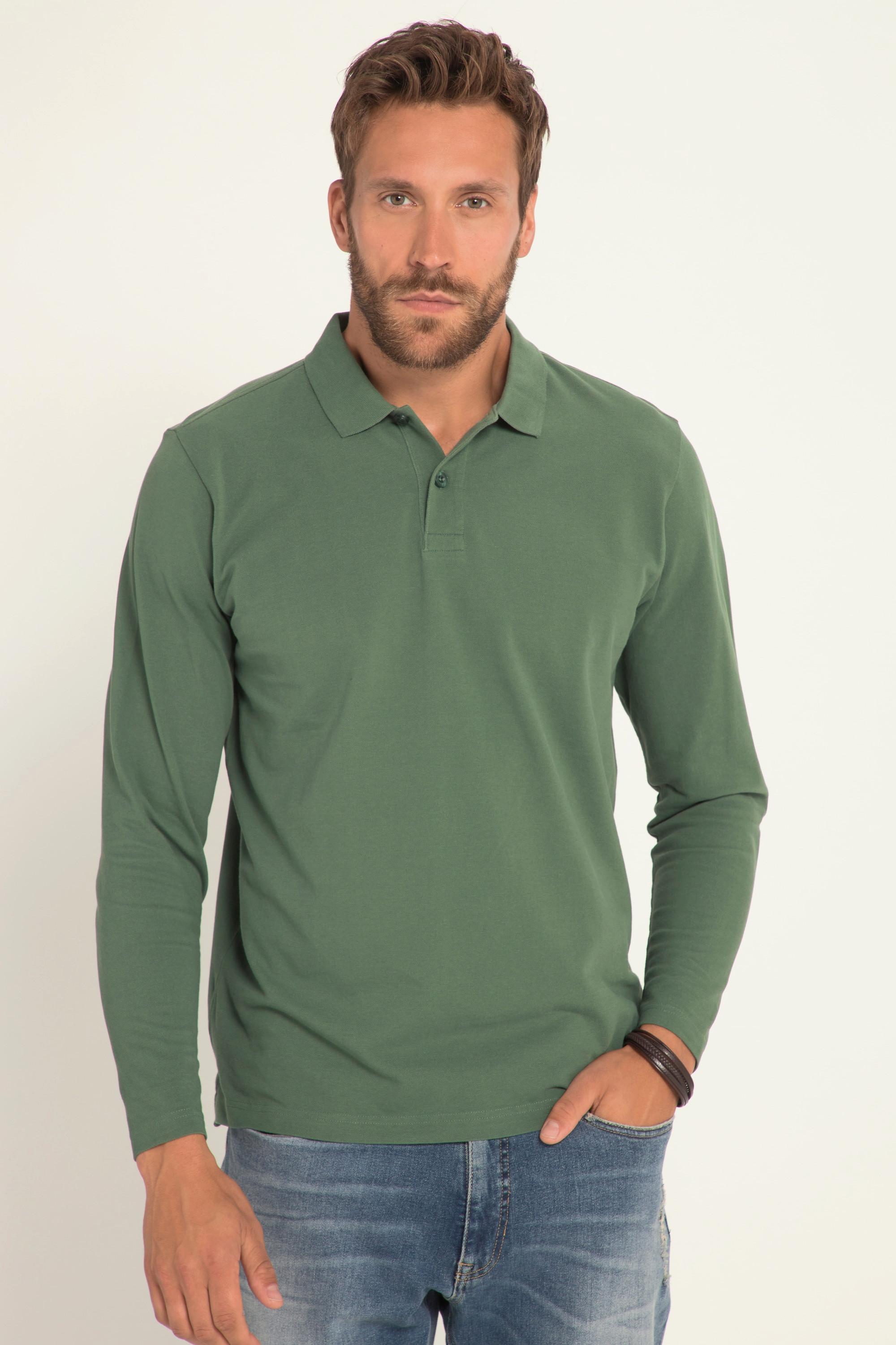 JP1880  Polo Jp 1880 Basic à manches longues, en maille piquée – jusqu'au 8 XL 