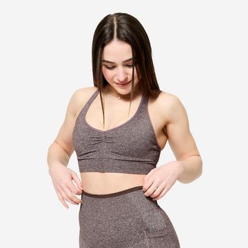 Soutien-gorge de sport maintien léger bretelles croisées synthétique