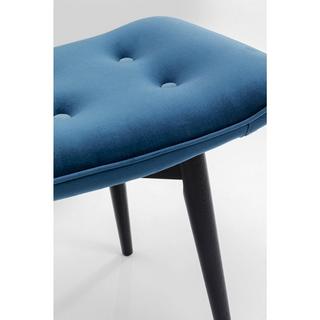 mutoni Tabouret Velours Vicky Noir Pétrole 46x59  