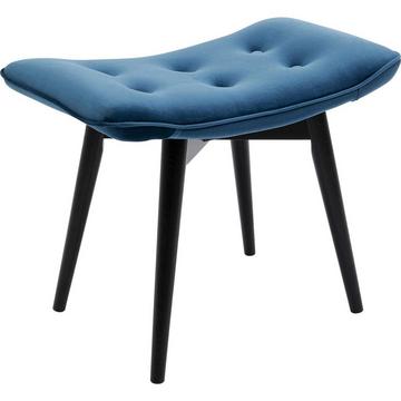 Tabouret Velours Vicky Noir Pétrole 46x59