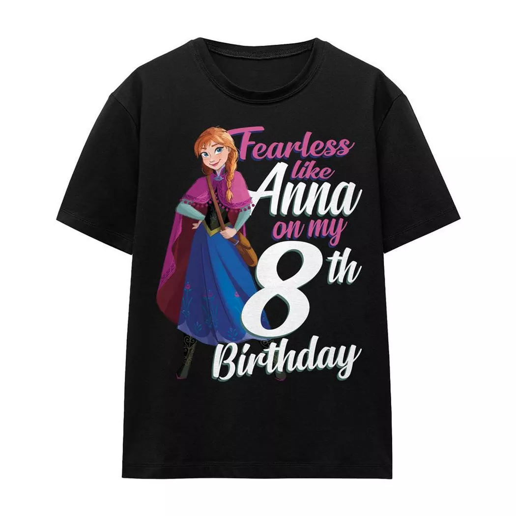 FROZEN - Fearless Like Anna TShirt 8 Geburtstag, für Damen, Schwarz, Größe M
