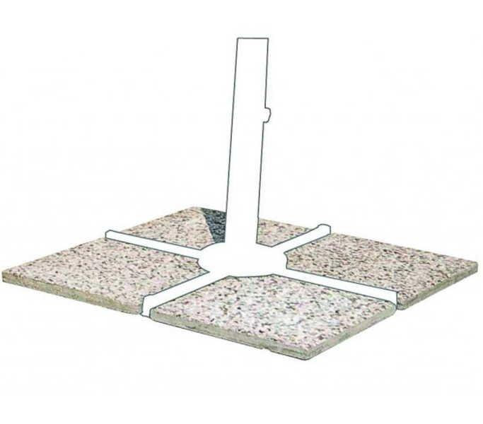 mutoni Platten zu Schirmständer 50x50 Zement Eco (4er-Set)  