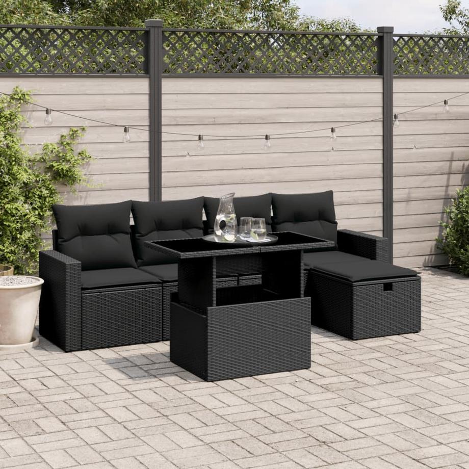 VidaXL set divano da giardino Polirattan  