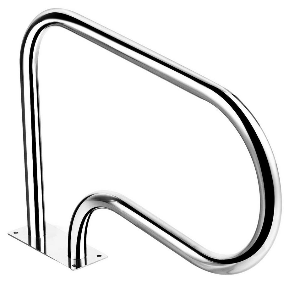 Edelstahl 304 Pool-Handlauf Schwimmbad Leiter Handlauf Einstiegsleiter mit Bodenplatte