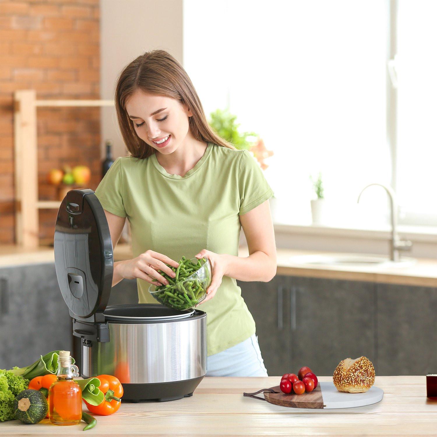 B2X Planche à découper ronde en bois et marbre  