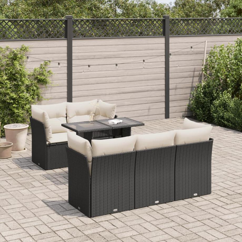 VidaXL Ensemble de canapés de jardin rotin synthétique  