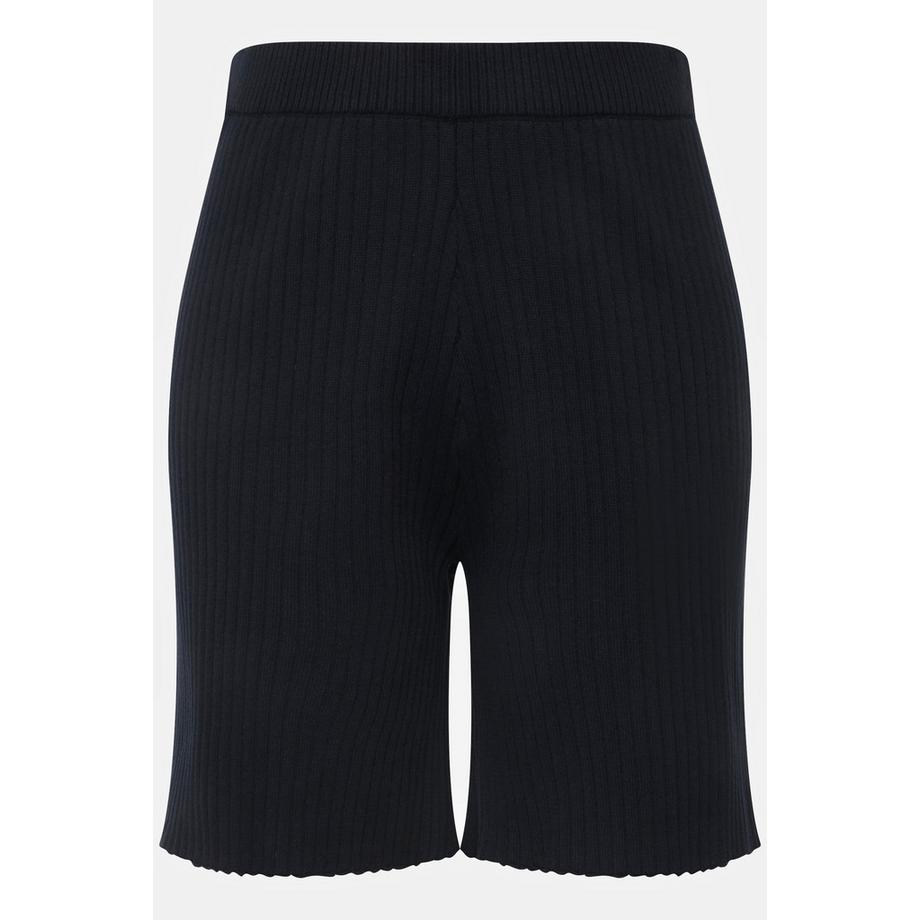 Ulla Popken Shorts di maglia taglio gamba ampio cintura elastica cotone biologico  