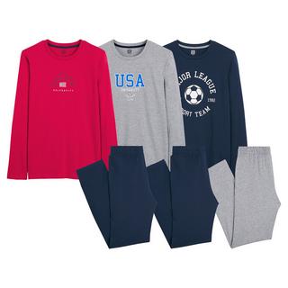 La Redoute Collections  Lot de 3 pyjamas en jersey 