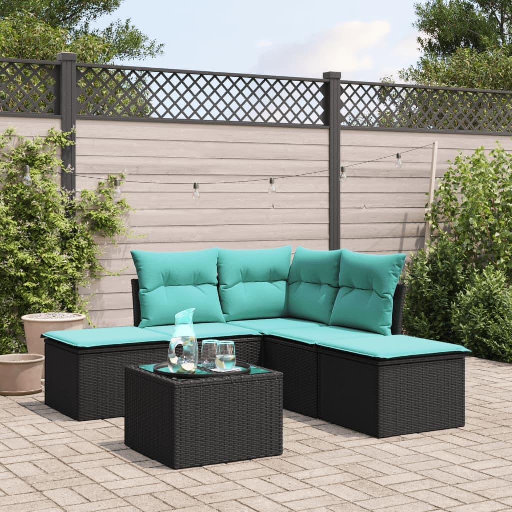 VidaXL set divano da giardino Polirattan  