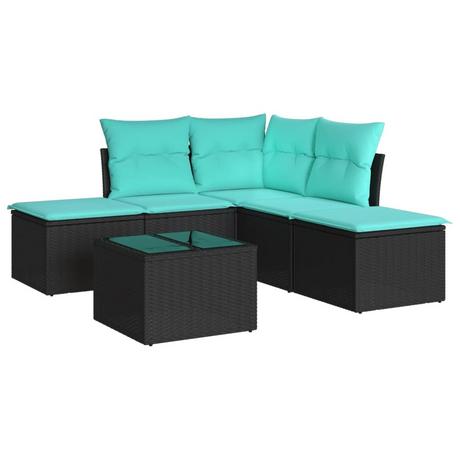 VidaXL set divano da giardino Polirattan  