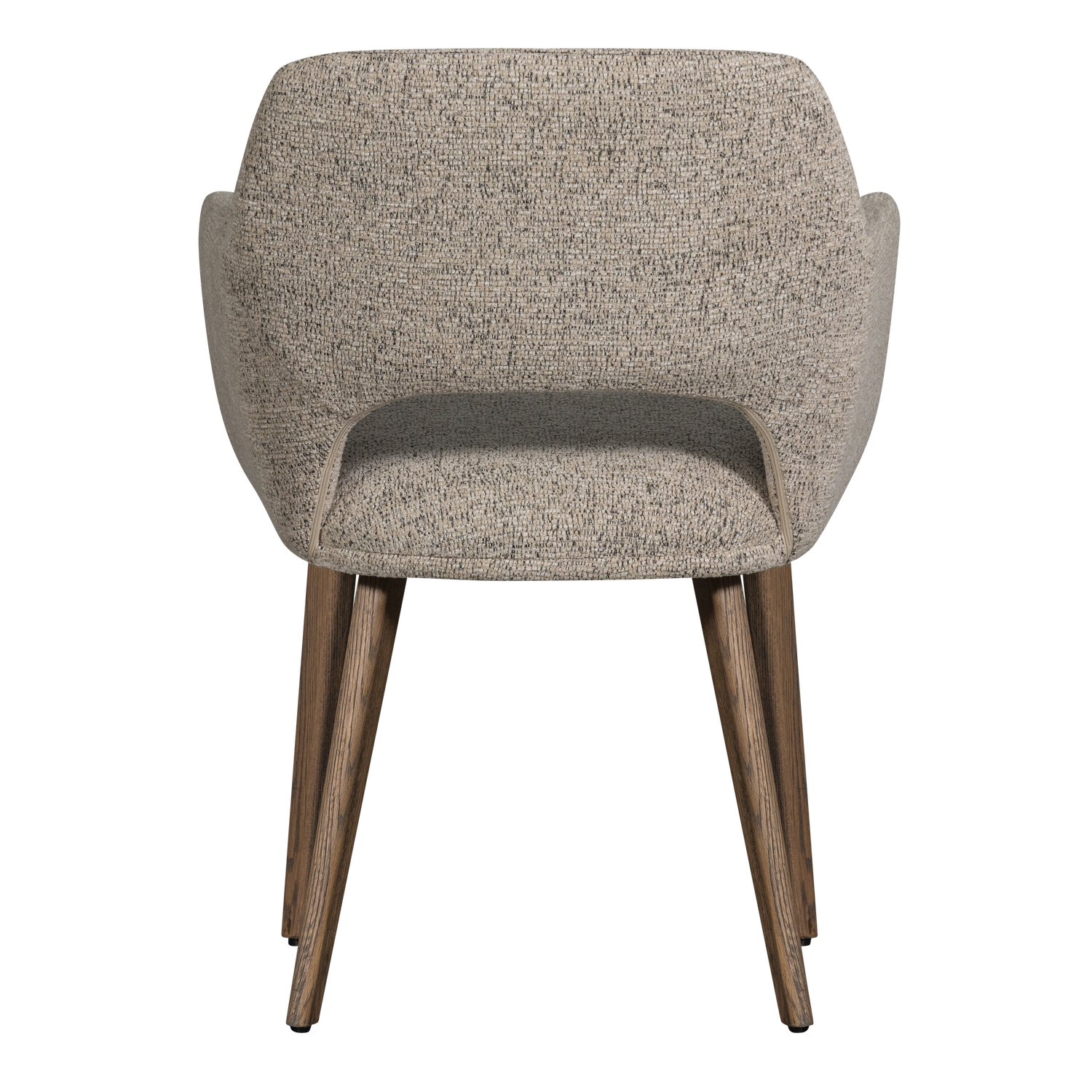 mutoni Poltrona naturale Murat con base in legno marrone scuro  