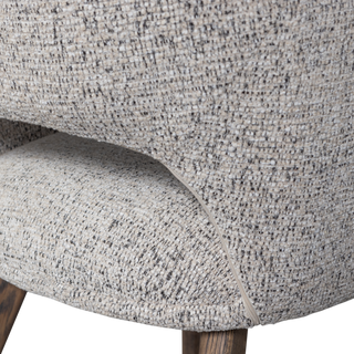 mutoni Poltrona naturale Murat con base in legno marrone scuro  