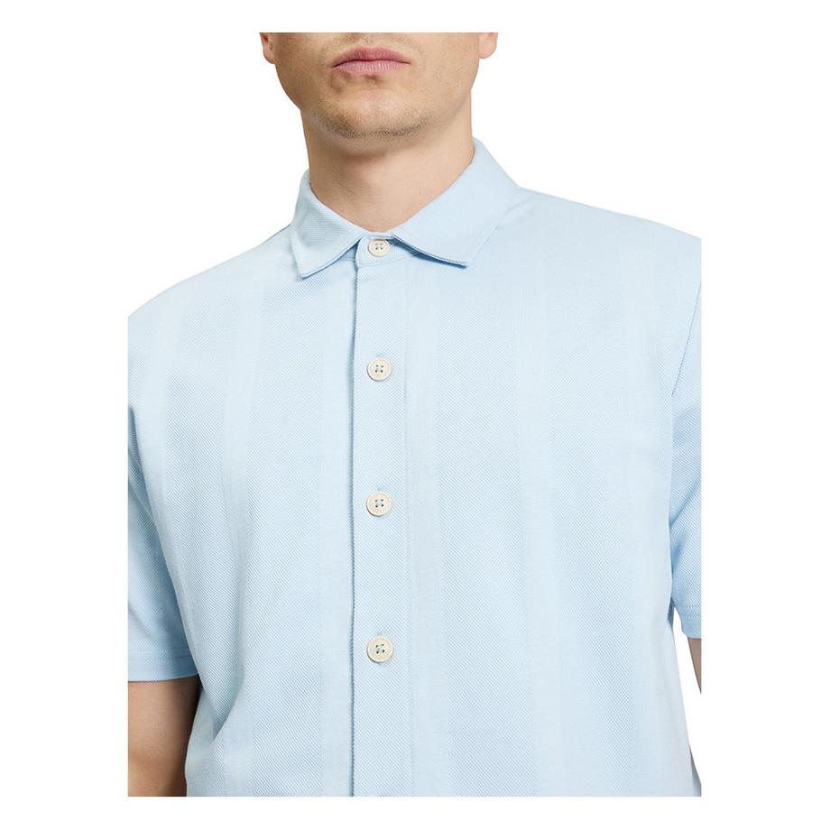 BEN SHERMAN Camicia Pique Strutturata a Righe  