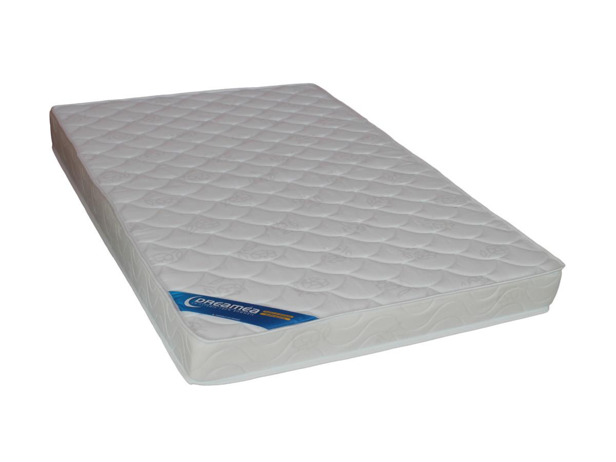 Vente-unique Ensemble 140 x 190 cm sommier coffre blanc + matelas mousse ép.15cm - ZEUS de DREAMEA  