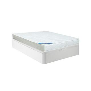 Vente-unique Ensemble 140 x 190 cm sommier coffre blanc + matelas mousse ép.15cm - ZEUS de DREAMEA  