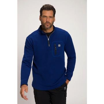 Pullover polo da trekking per l'outdoor con collo alto, zip e tasca con zip