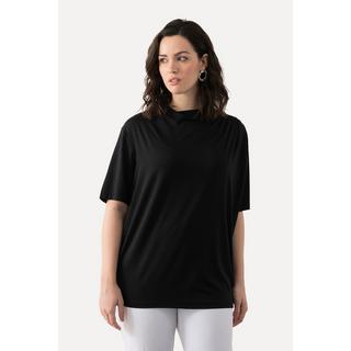 Ulla Popken  T-shirt con lyocell, scollo a goccia e mezze maniche 