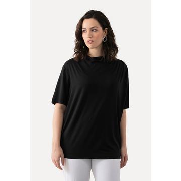 T-shirt con lyocell, scollo a goccia e mezze maniche