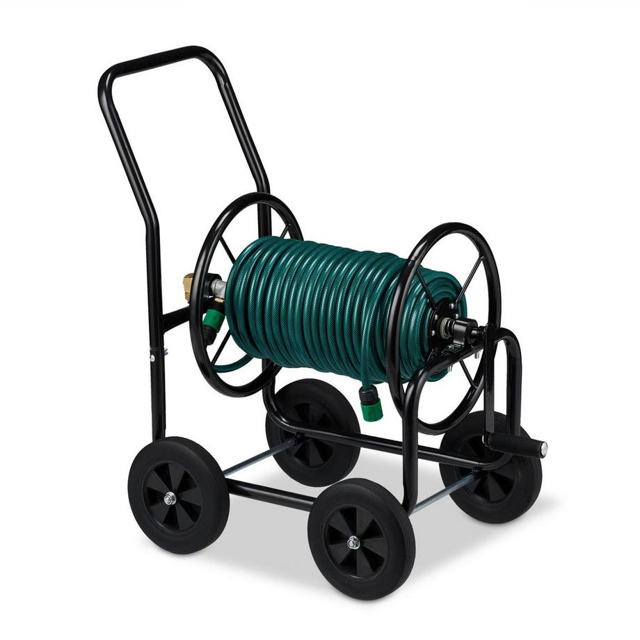 B2X  Schwarze Schlauchtrommel aus Metall 