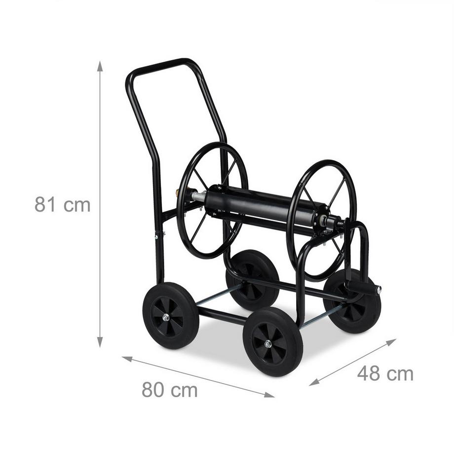 B2X  Schwarze Schlauchtrommel aus Metall 
