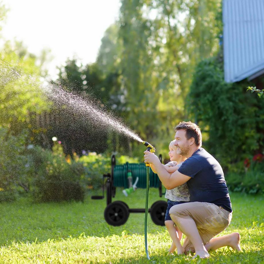 B2X  Schwarze Schlauchtrommel aus Metall 