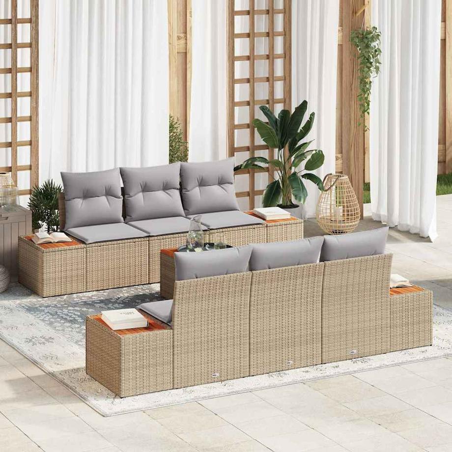 VidaXL Canapé de jardin poly rattan  