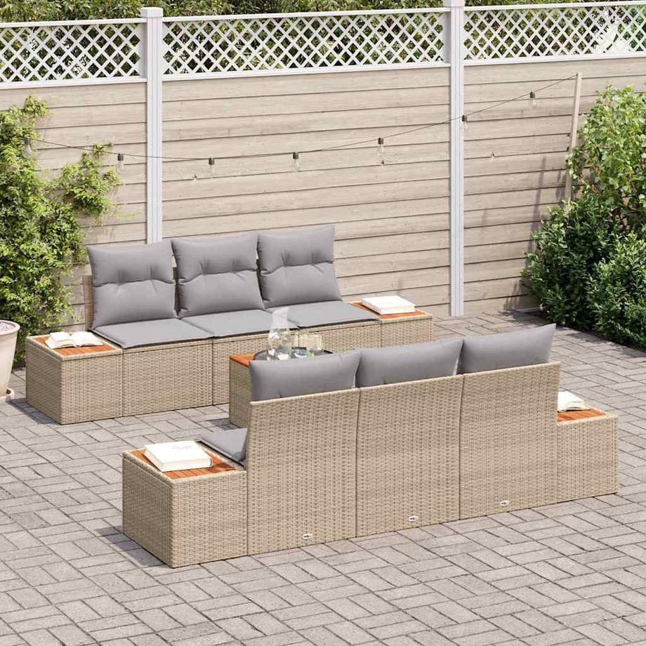 VidaXL Canapé de jardin poly rattan  
