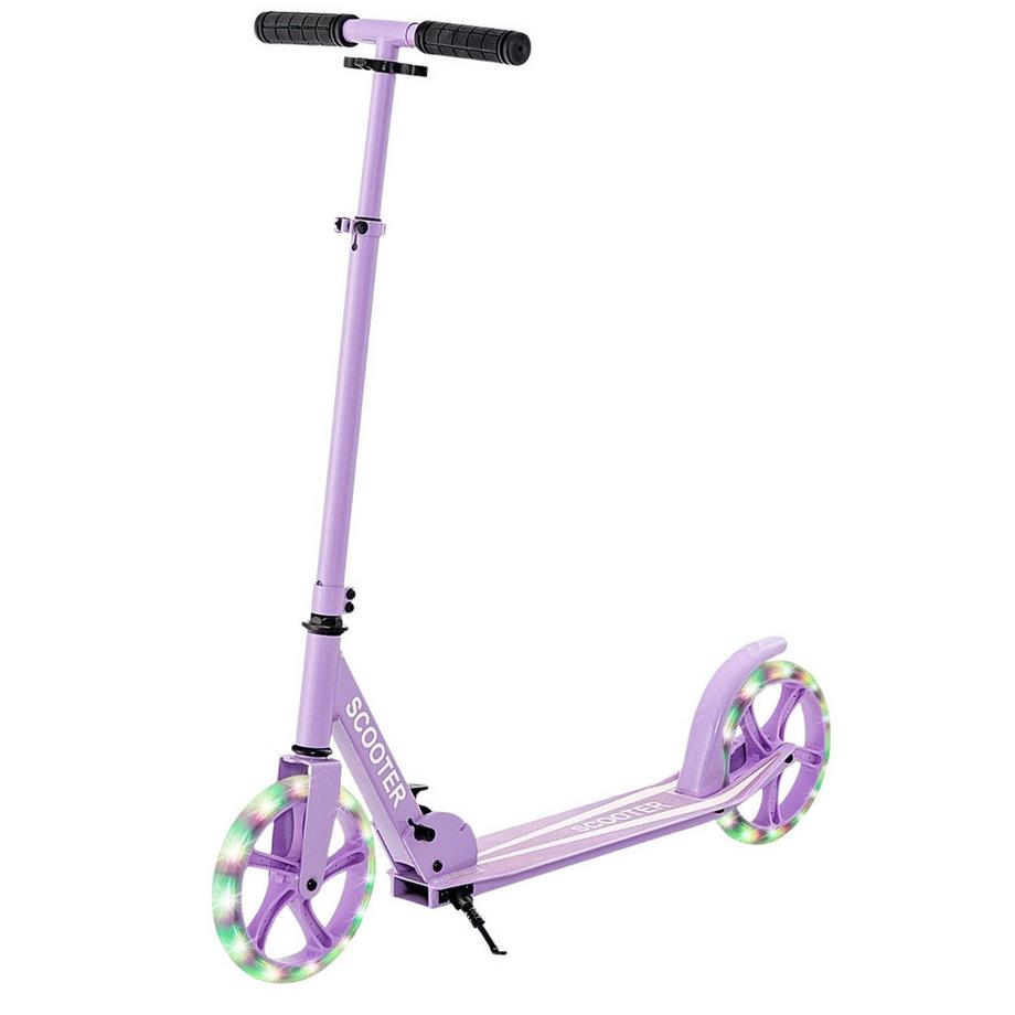Northix  Trottinette pliable, trottinette de ville réglable en hauteur, capacité de charge de 100 kg, violet 