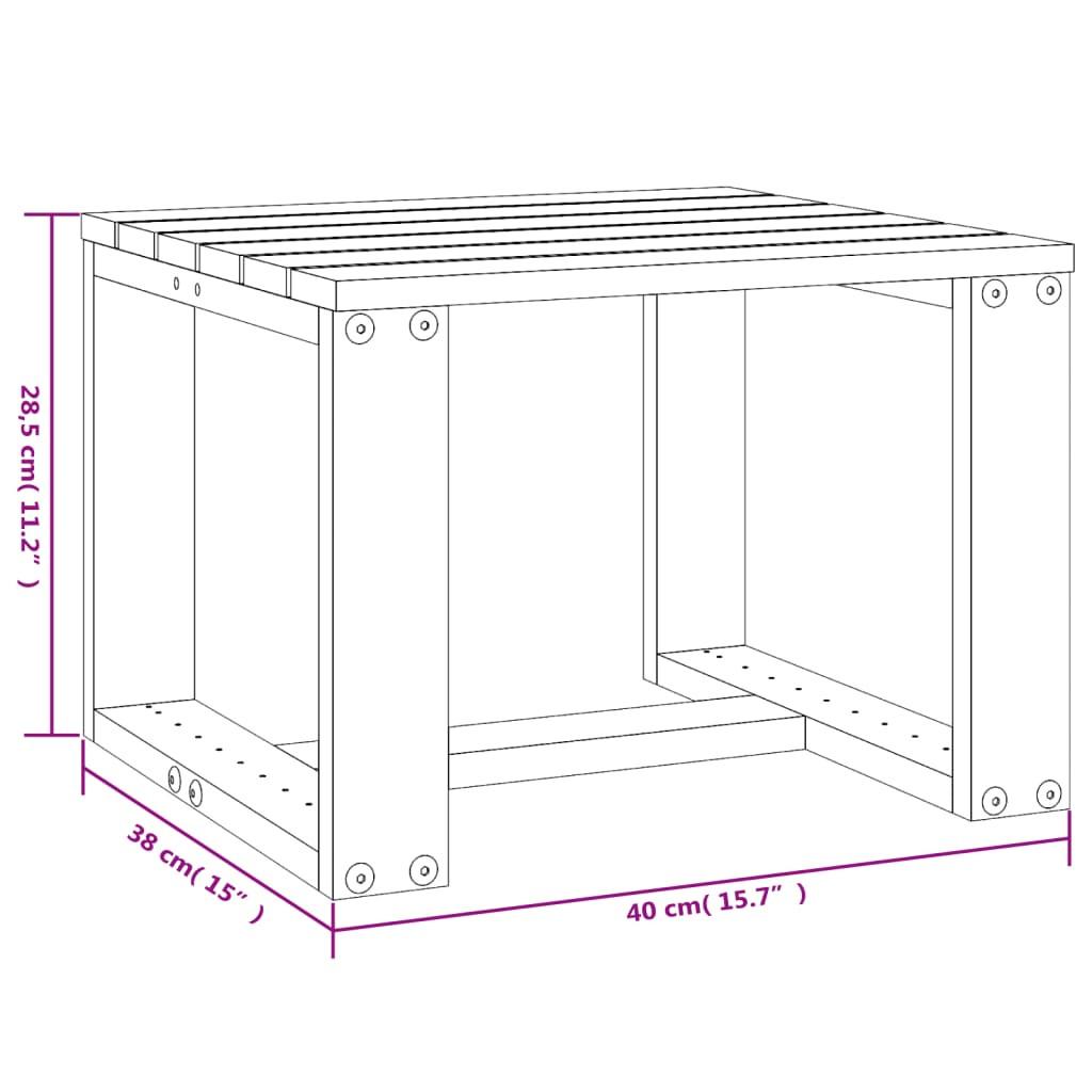 VidaXL Table d'appoint de jardin bois de pin  