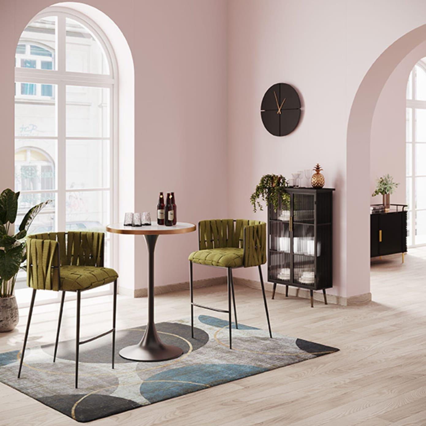 KARE Design Sedia bar Saluti verde scuro 77  