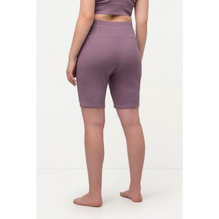 Ulla Popken  Cycliste de yoga en coton bio. Jersey côtelé. Coupe Slim. 