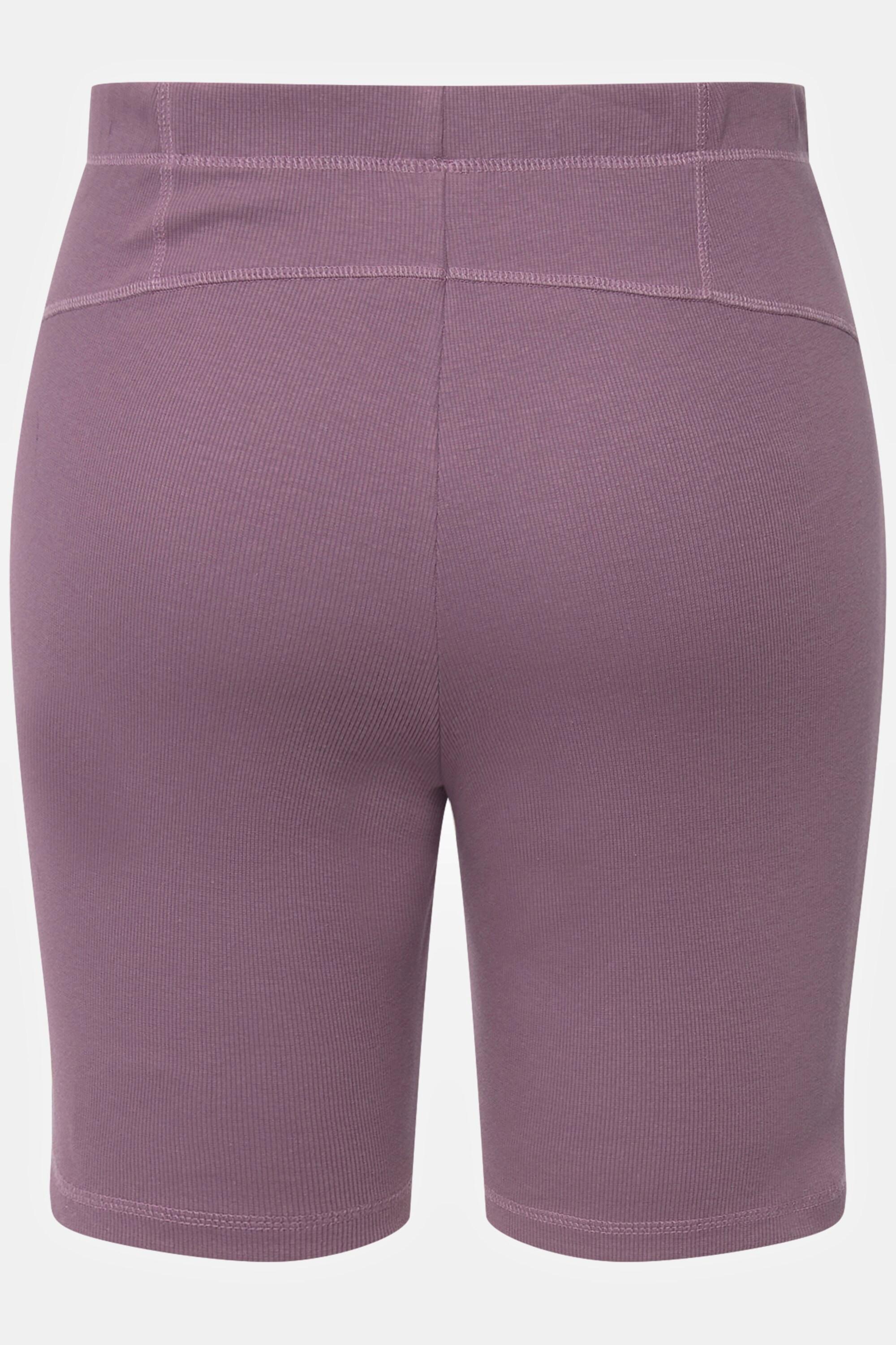 Ulla Popken  Yoga-Radler, Rippjersey, Slim, Biobaumwolle 