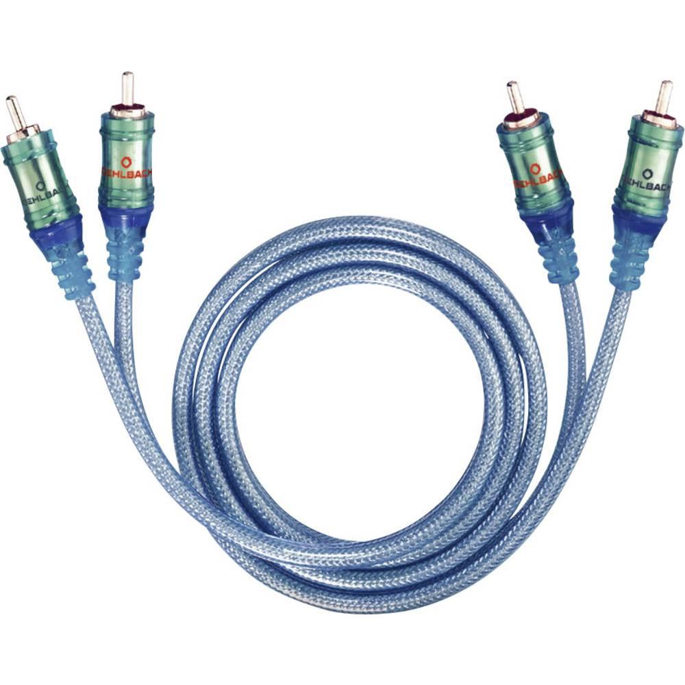 Oehlbach  Cinch Audio Anschlusskabel [2x Cinch-Stecker - 2x Cinch-Stecker] 3.00 m Transparent-Blau vergoldete Steckkontakte Oehlba 