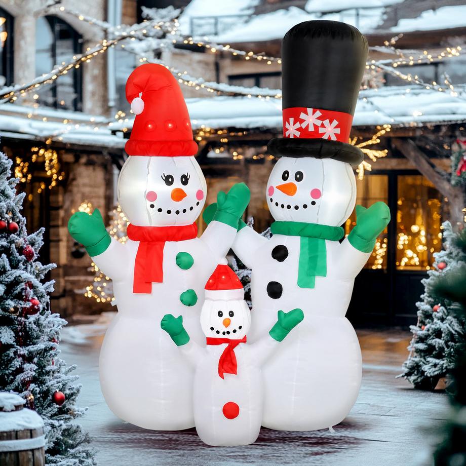 Outsunny bonhomme de neige gonflable  