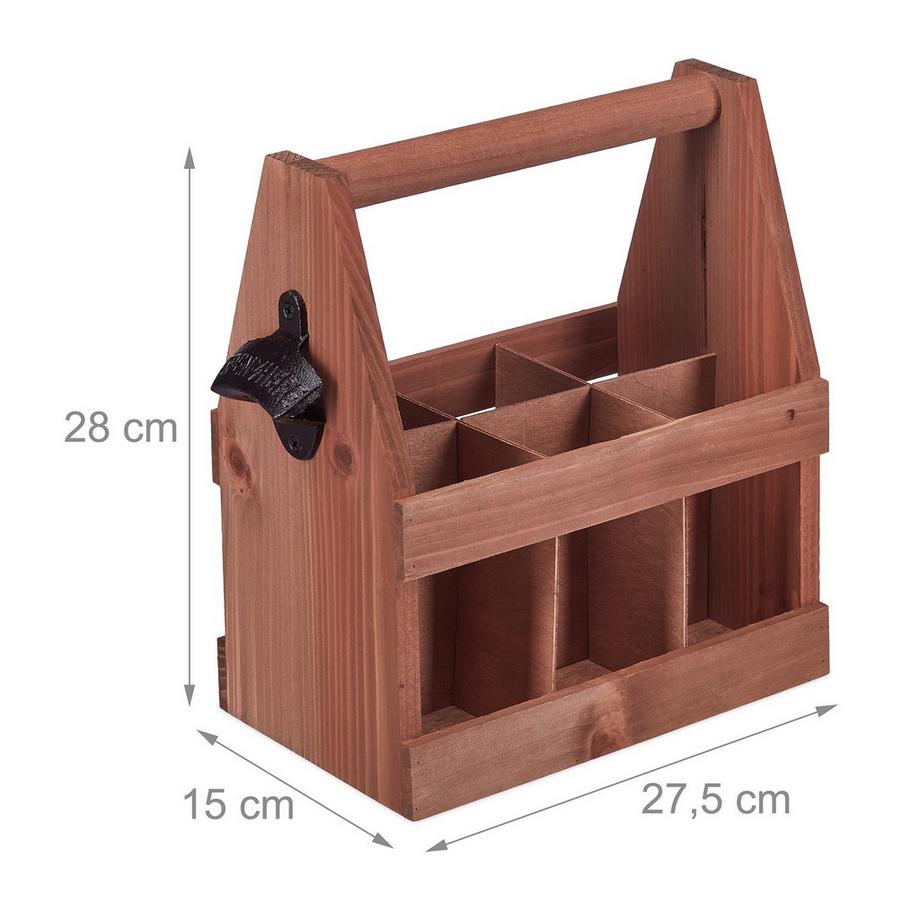 B2X Porte-bière en bois avec décapsuleur  